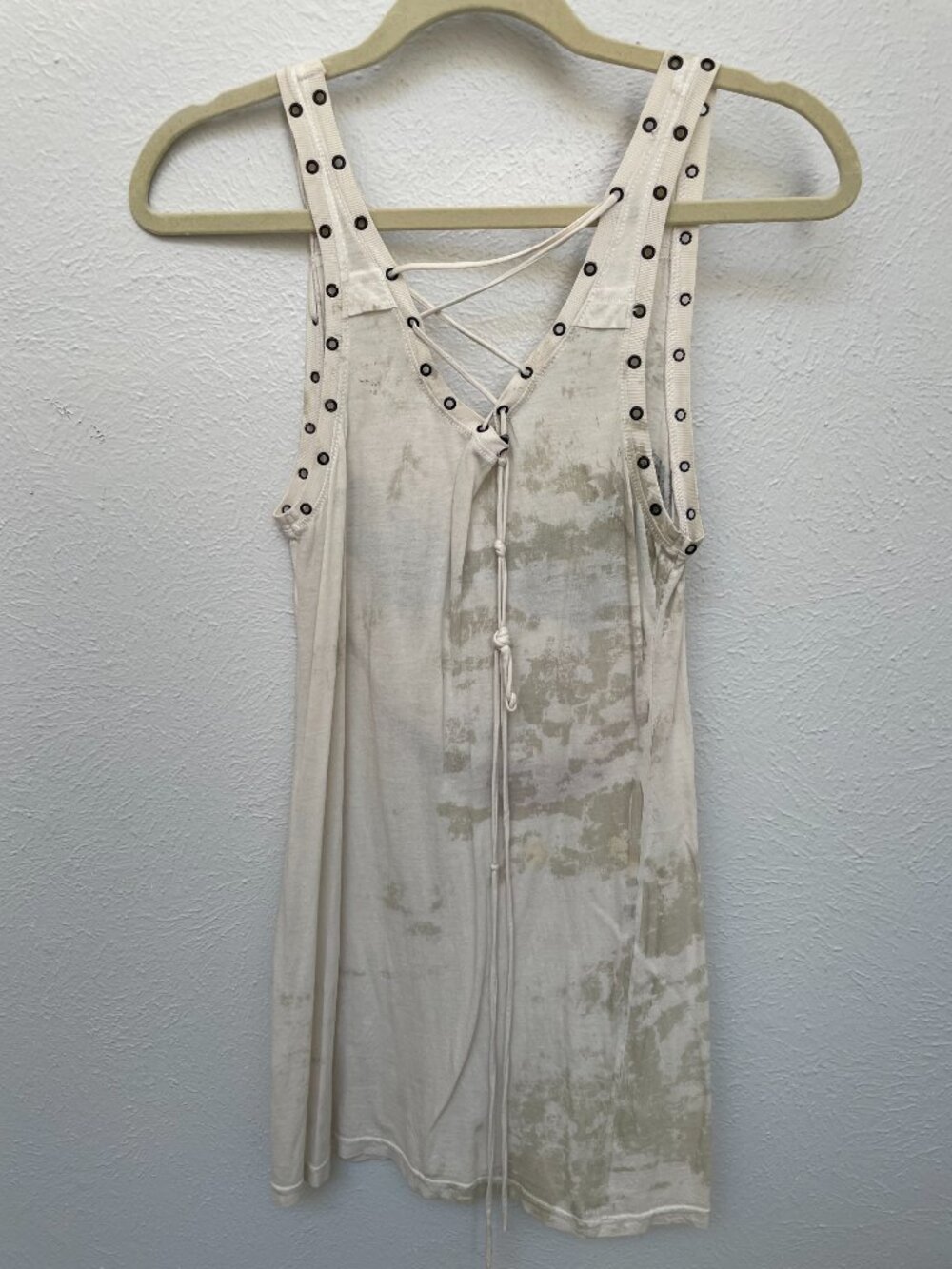 Rare Y2K Joker Dark Knight Grunge Eyelet Lace Up Tank Top Dress S - Picture 2 of 13